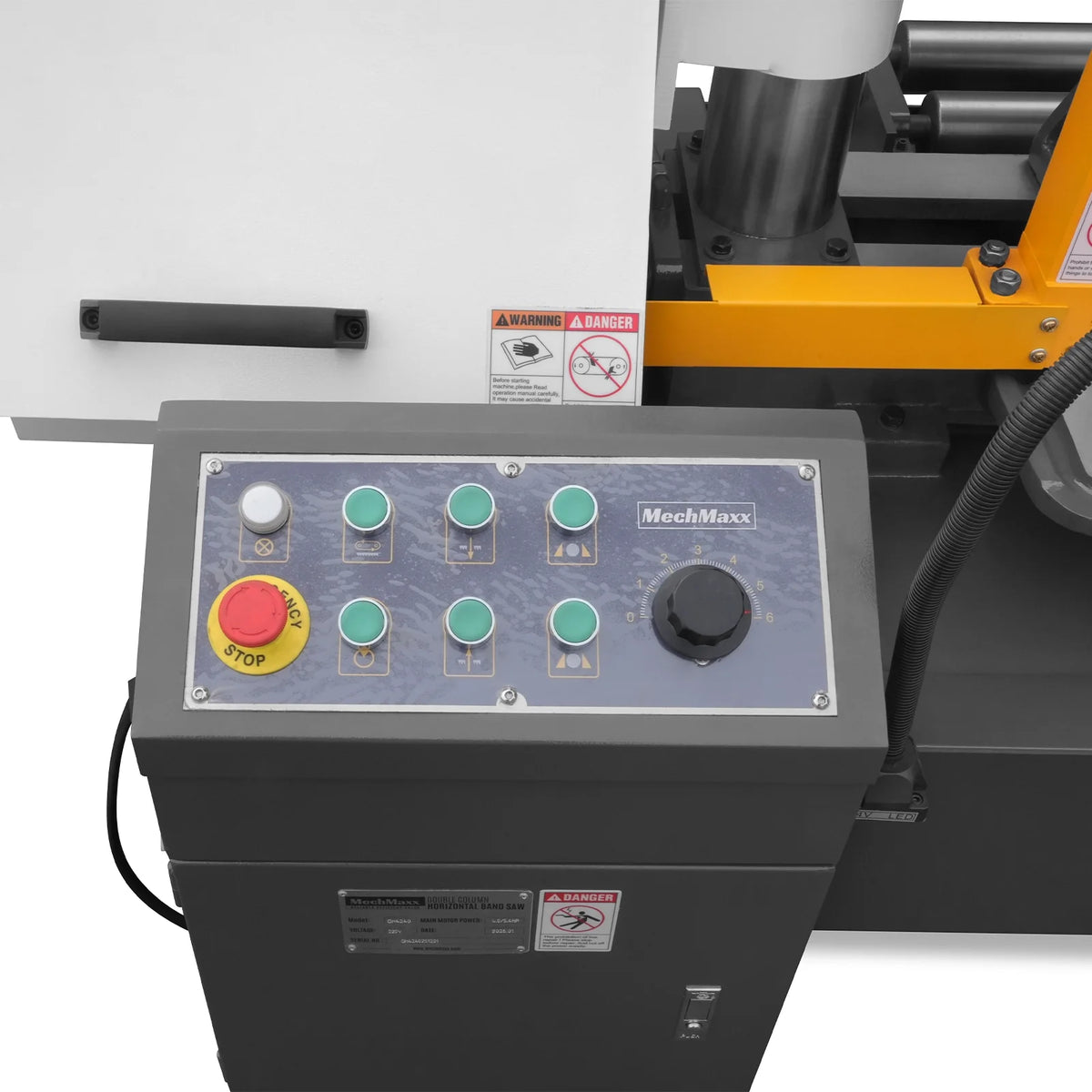 15.7 in Industrial Horizontal Metal Cutting Band Saw, Hydraulic Feed, 3.0/4.0 kW Motor, Manual Clamping, GH424 - view 27