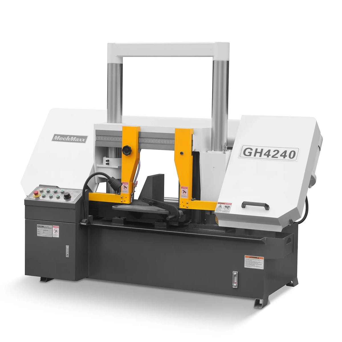 15.7 in Industrial Horizontal Metal Cutting Band Saw, Hydraulic Feed, 3.0/4.0 kW Motor, Manual Clamping, GH424