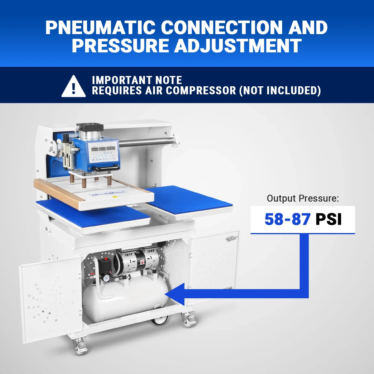 16x24 Inch Commercial Pneumatic Dual Platen Heat Press - Auto Lift Sublimation Transfer Machine with Storage B - view 9