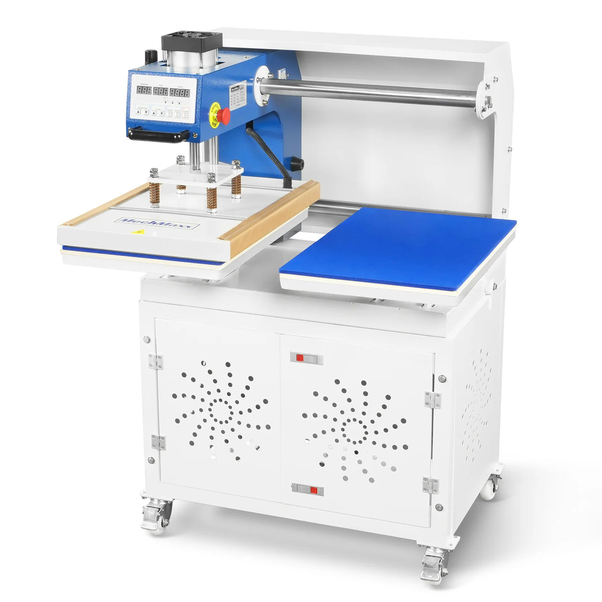 16x24 Inch Commercial Pneumatic Dual Platen Heat Press - Auto Lift Sublimation Transfer Machine with Storage B