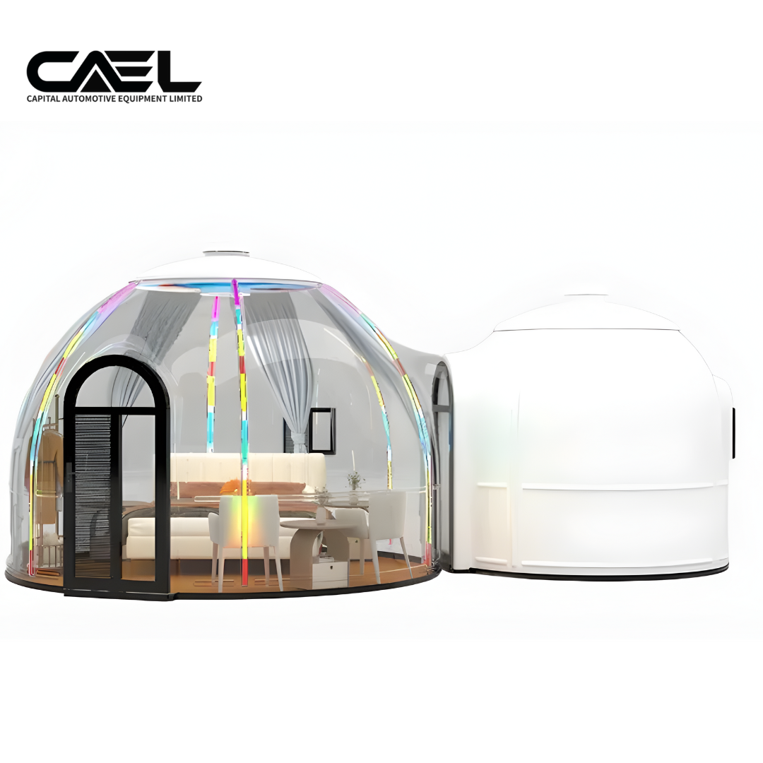 CAEL DDH-LX Double Dome House – Transparent Glamping Cabin, 16–24 m²