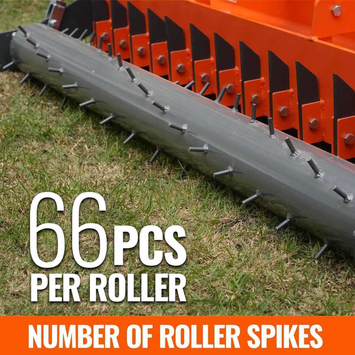 84" Heavy Duty Soil Pulverizer, Single Spiked Roller, 29 Shanks, Category 1 and 2, 3 Point Hitch Tractor Attac - view 5