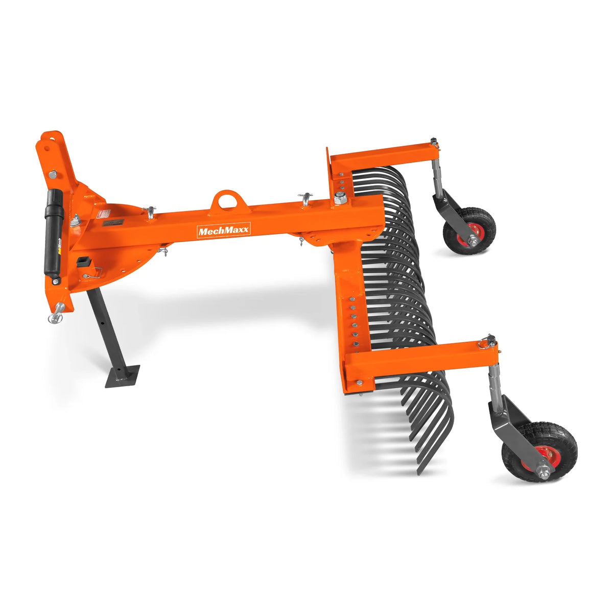 60" Offset Landscape Rake with Bolt-on Wheels & 30 Tines 3 Point Hitch Tractor Attachment, LRA60W - view 11