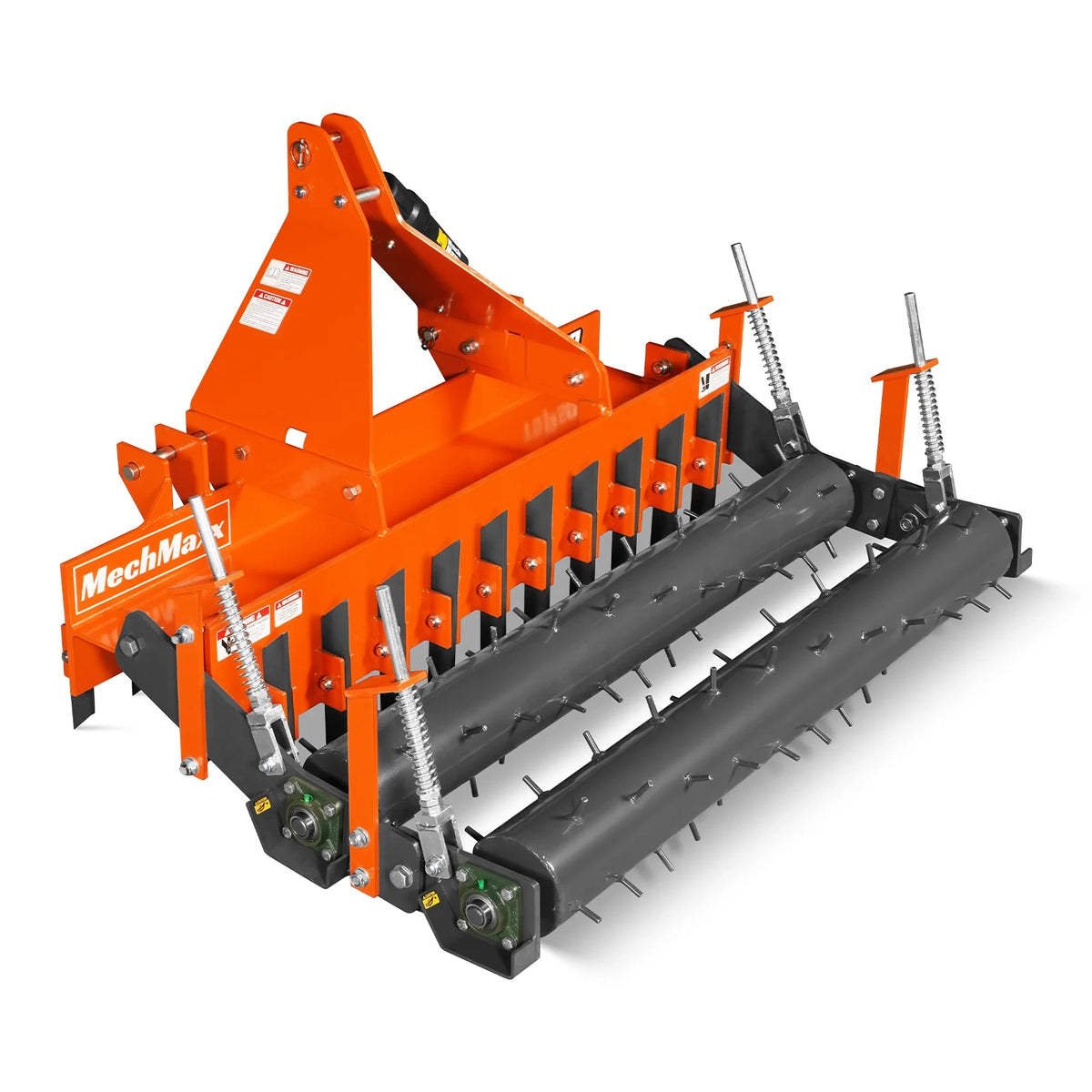 60" Heavy Duty Soil Pulverizer, Double Spiked Roller, 21 Shanks, Category 1 and 2, 3 Point Hitch Tractor Attac - view 17