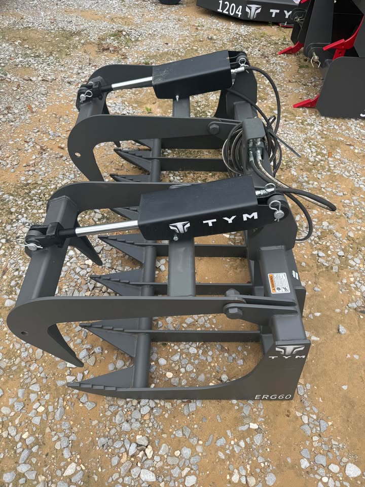 60" Dual Cylinder Root Grapple, Skid Steer Style Quick Attach - view 3