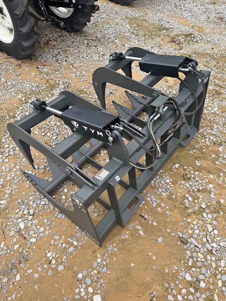 60" Dual Cylinder Root Grapple, Skid Steer Style Quick Attach