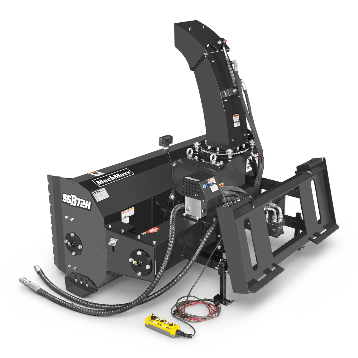 72" Hydraulic Skid Steer Snow Blower, 16–24 GPM, Hydraulic Chute Rotator & Deflector, 24" Impeller, SSB72H - view 13