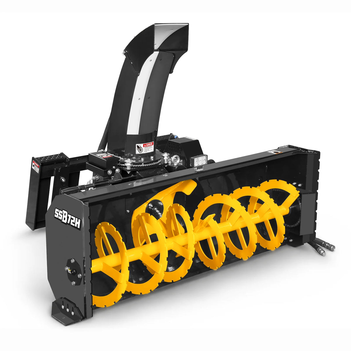 72" Hydraulic Skid Steer Snow Blower, 16–24 GPM, Hydraulic Chute Rotator & Deflector, 24" Impeller, SSB72H - view 9