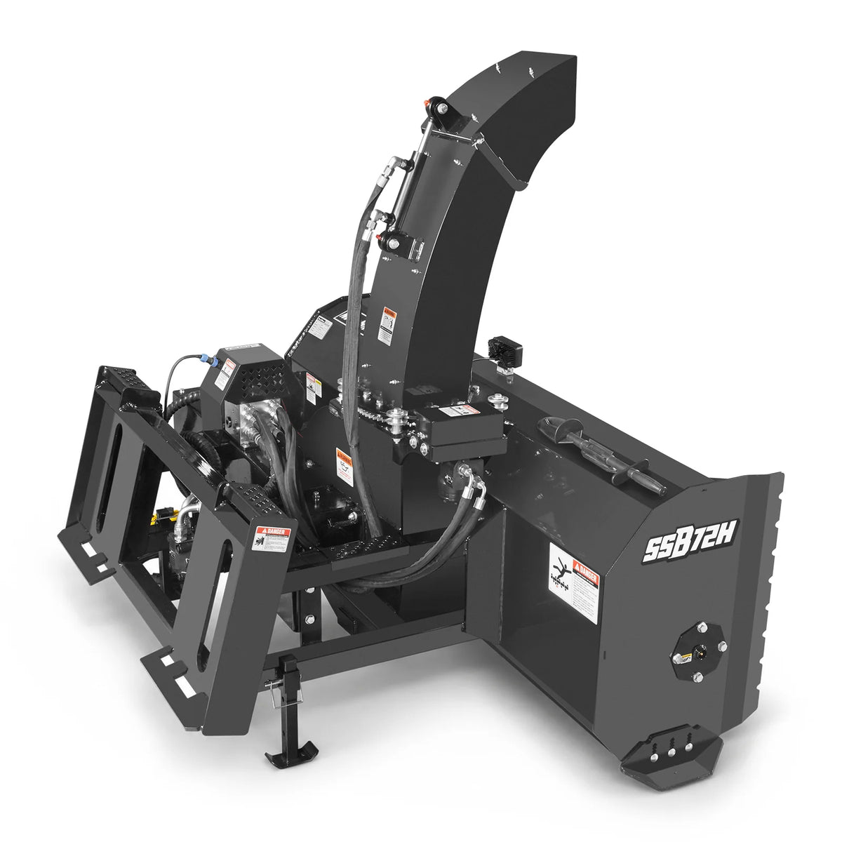 72" Hydraulic Skid Steer Snow Blower, 16–24 GPM, Hydraulic Chute Rotator & Deflector, 24" Impeller, SSB72H - view 11