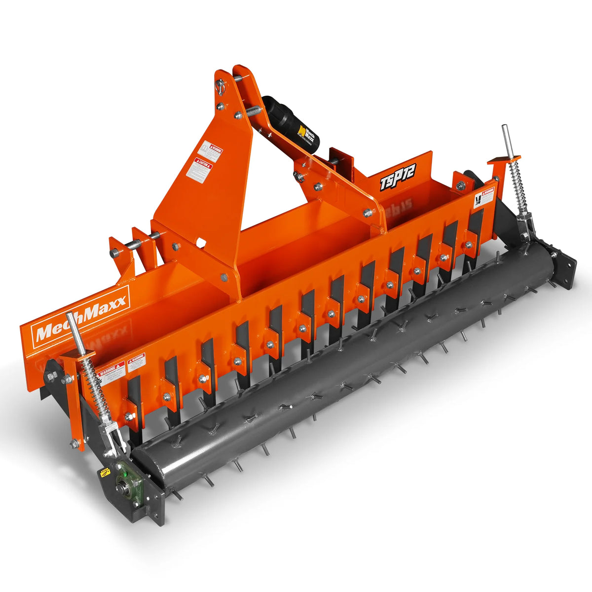 72" Heavy Duty Soil Pulverizer, Single Spiked Roller, 25 Shanks, Category 1 and 2, 3 Point Hitch Tractor Attac - view 14