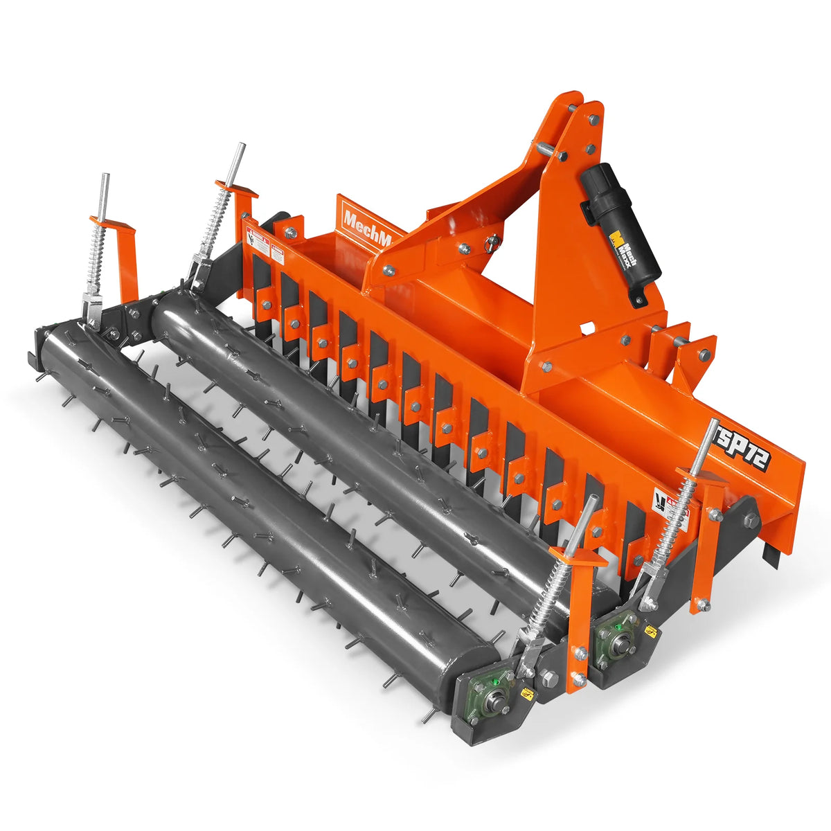 72" Heavy Duty Soil Pulverizer, Double Spiked Roller, 25 Shanks, Category 1 and 2, 3 Point Hitch Tractor Attac - view 13
