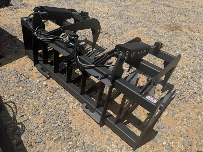 72" Dual Cylinder Root Grapple, Skid Steer Style Quick Attach