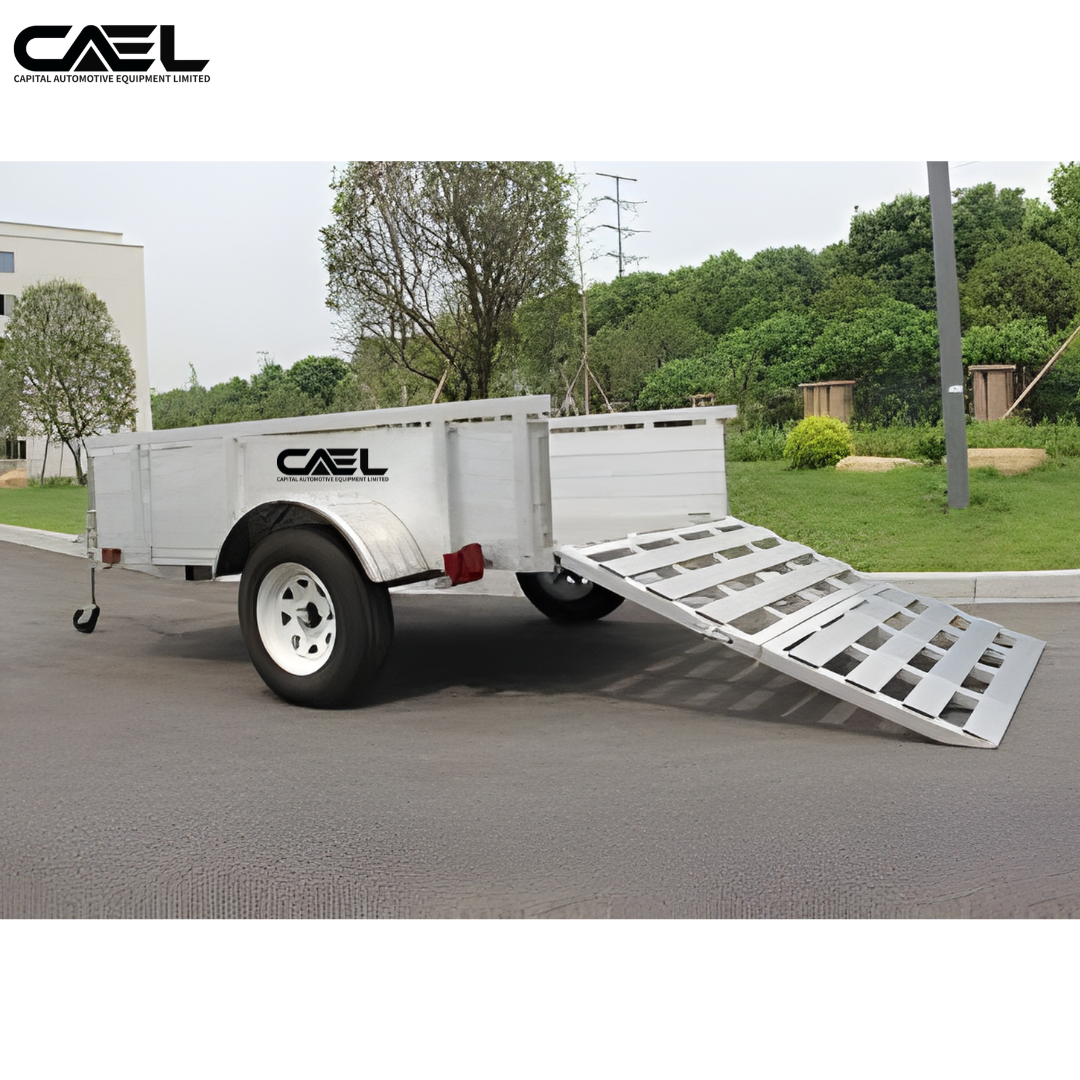 Remorque utilitaire en aluminium CAEL – modèles 8×5, 10×5, 10×6 et 12×6