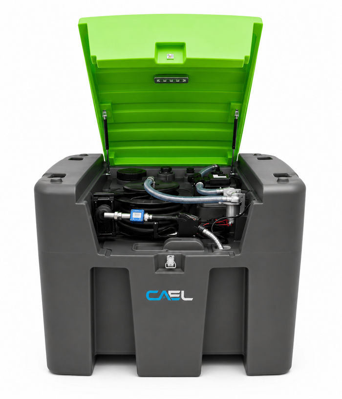 CAEL DD980 980 L Diesel Transfer Tank with Hose Reel and Lockable Lid