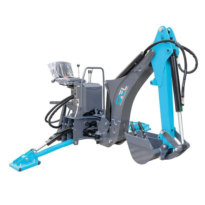 CAEL TBH88 Pelle rétro 8 ft à flèche pivotante – godet 12", tracteurs 30–60 HP