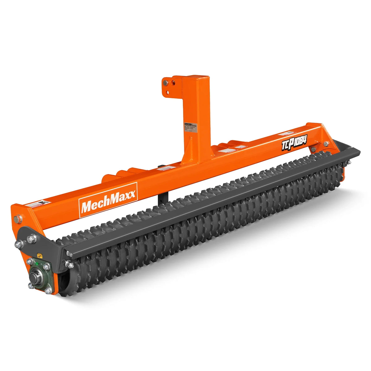 84" Cultipacker with 37 Ductile Iron Wheels, Scraper Bar Included, Category 1 and 2, 3 Point Hitch Tractor Att