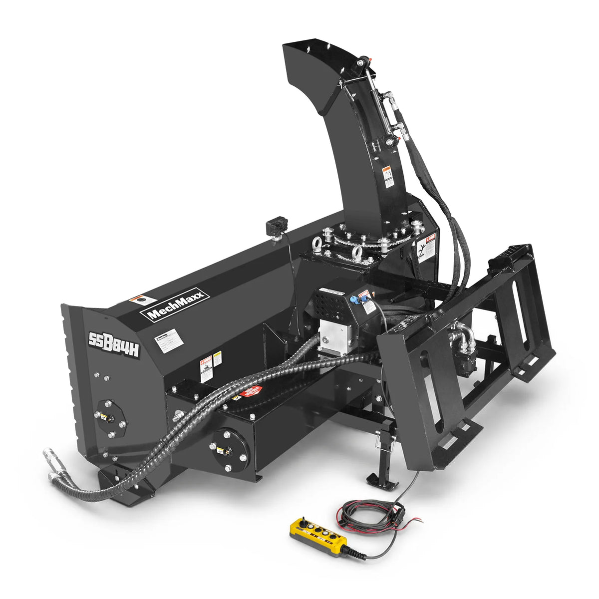 84" Hydraulic Skid Steer Snow Blower, 16–24 GPM, Hydraulic Chute Rotator & Deflector, 24" Impeller, SSB84H - view 13