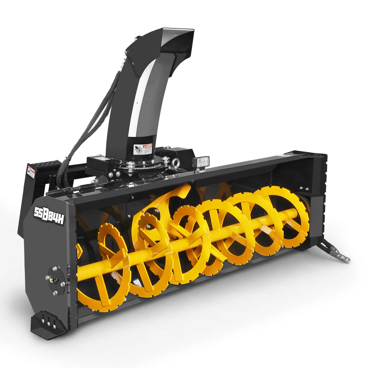 84" Hydraulic Skid Steer Snow Blower, 16–24 GPM, Hydraulic Chute Rotator & Deflector, 24" Impeller, SSB84H - view 9