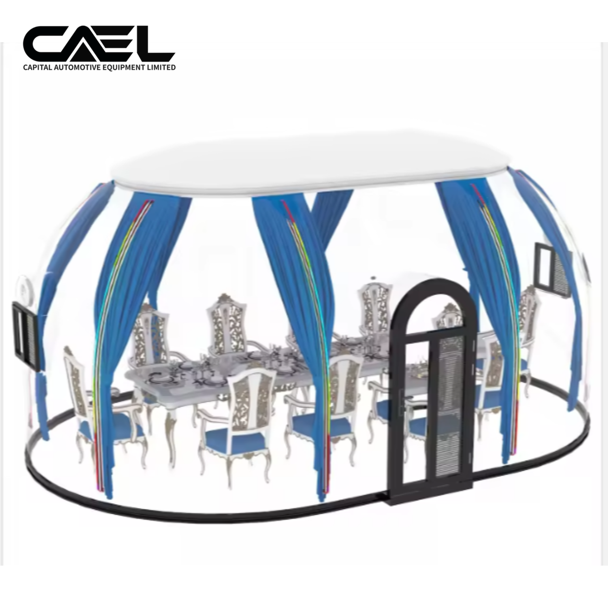 CAEL OCH-01 Maison Capsule Ovale Préfabriquée – Cabane PC Transparente