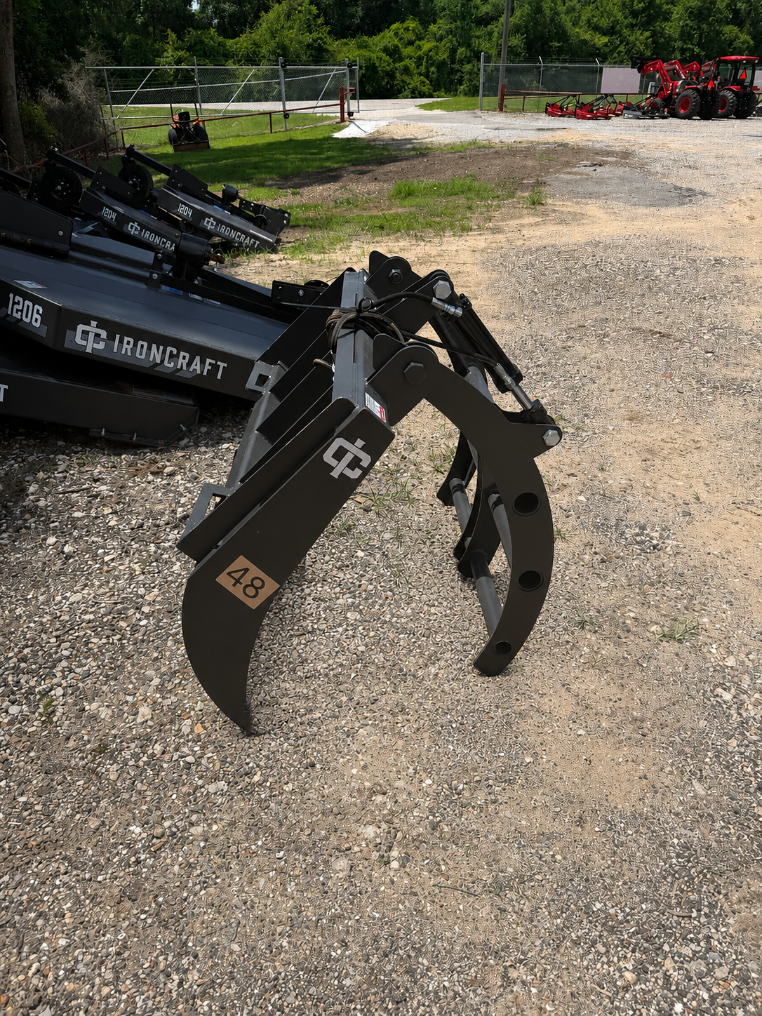 48" Compact Tractor Grapple Rake with Skid Steer Style Quick Attach - view 2