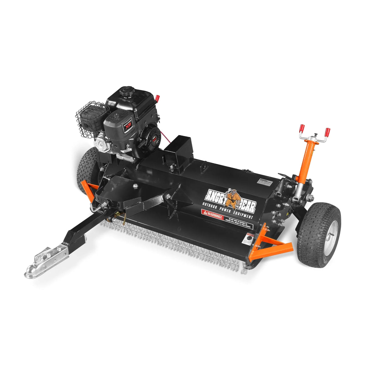 MechMaxx 48" Tow-Behind ATV Offset Flail Mower, B&S 13.5HP 420cc E-Start Gas Engine, Adjustable Mowing Height,