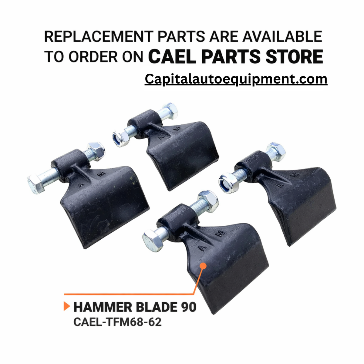 CAEL EFGC-185 Broyeur à fléaux robuste à prise de force 72" – 45–65 HP
