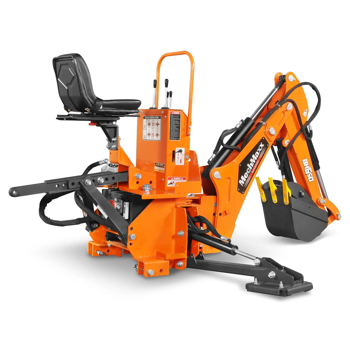 7' Tractor Backhoe Attachment, Hydraulic Thumb, 12" Bucket, ISO/SAE Controls, Cat. 1, 15-50 HP, BH660H - view 30