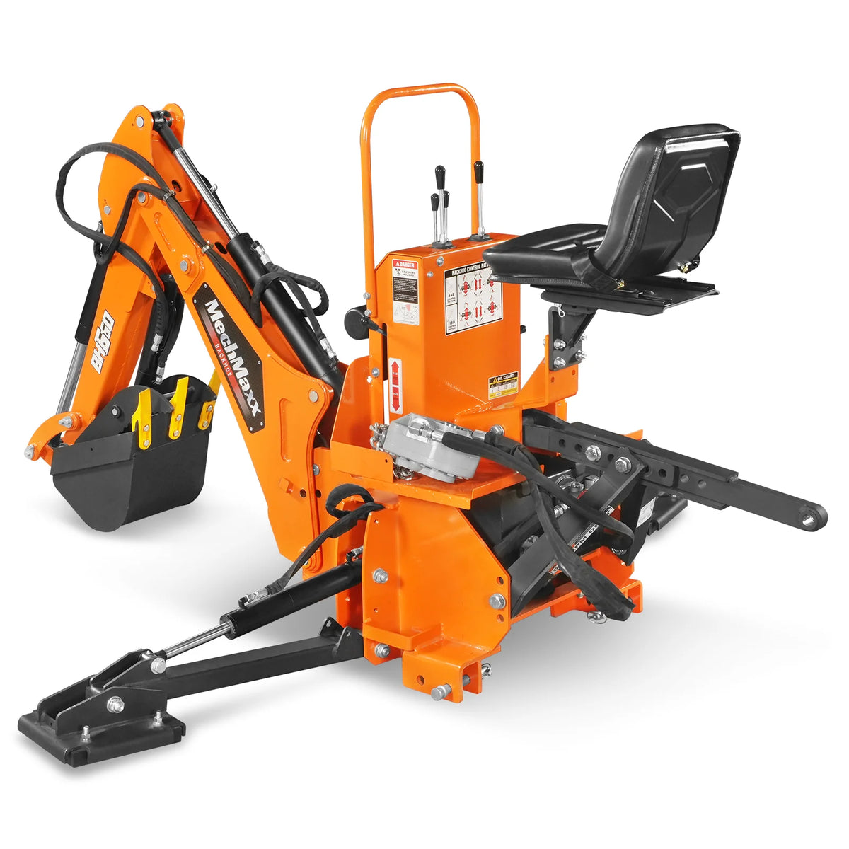 7' Tractor Backhoe Attachment, Hydraulic Thumb, 12" Bucket, ISO/SAE Controls, Cat. 1, 15-50 HP, BH660H - view 28