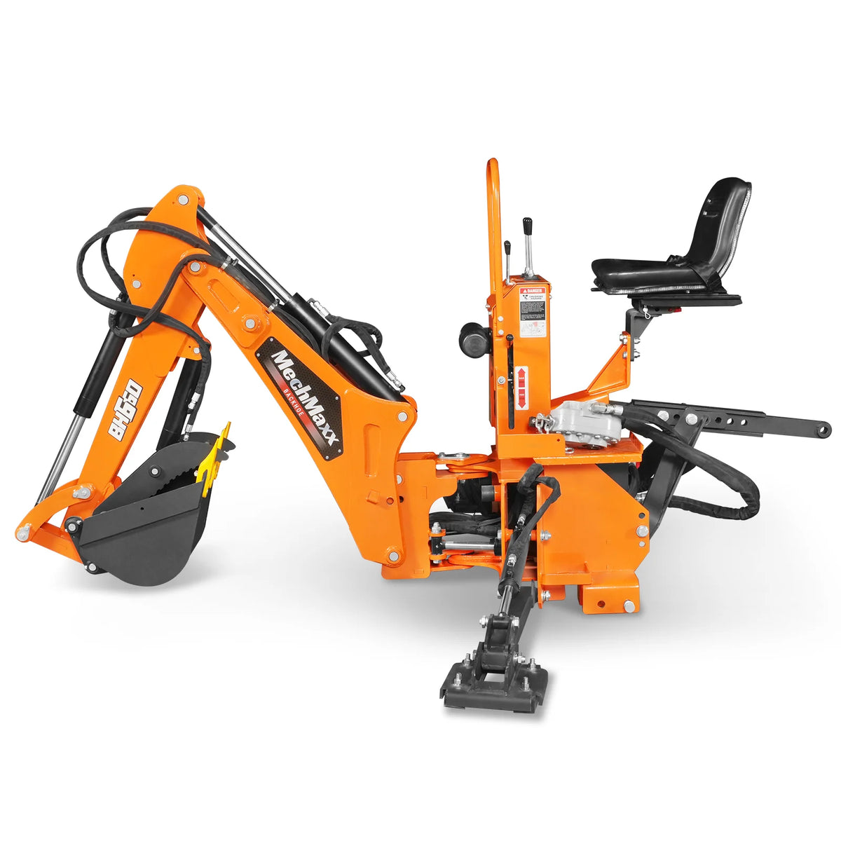 7' Tractor Backhoe Attachment, Hydraulic Thumb, 12" Bucket, ISO/SAE Controls, Cat. 1, 15-50 HP, BH660H - view 27