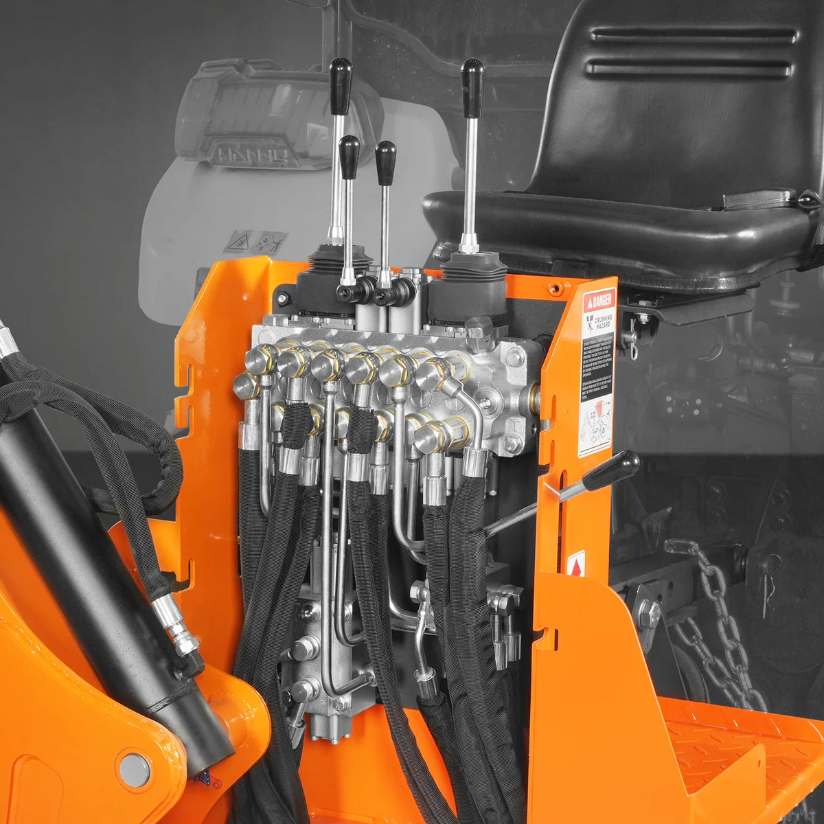 9' Tractor Backhoe Attachment, Mechanical Thumb, 15" Bucket, ISO/SAE Controls, Cat. 1 & 2, 25-100 HP, BH860M - view 8
