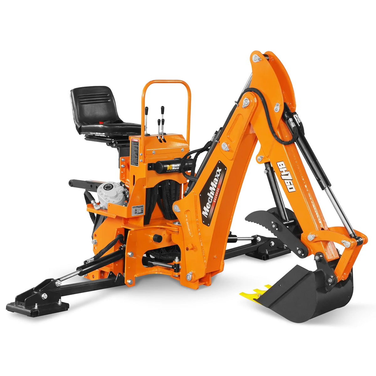 8' Tractor Backhoe Attachment, Mechanical Thumb, 15" Bucket, ISO/SAE Controls, Cat. 1 & 2, 20-100 HP, BH760M - view 23