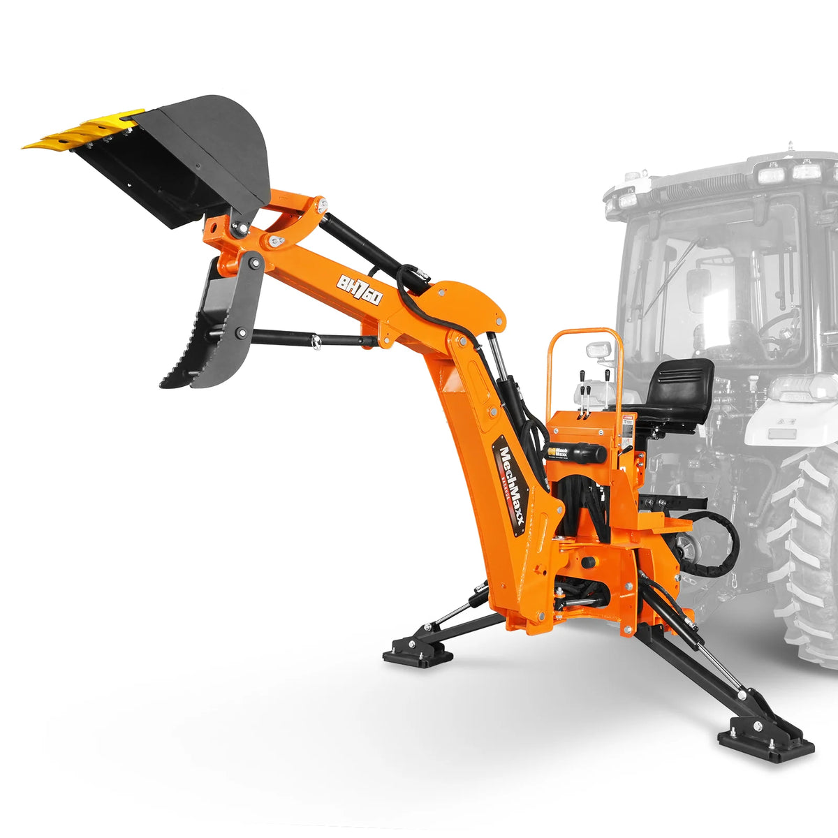 8' Tractor Backhoe Attachment, Mechanical Thumb, 15" Bucket, ISO/SAE Controls, Cat. 1 & 2, 20-100 HP, BH760M - view 20