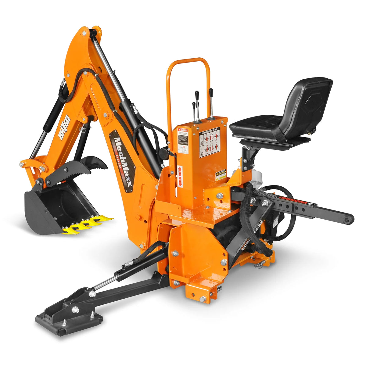 8' Tractor Backhoe Attachment, Mechanical Thumb, 15" Bucket, ISO/SAE Controls, Cat. 1 & 2, 20-100 HP, BH760M - view 27