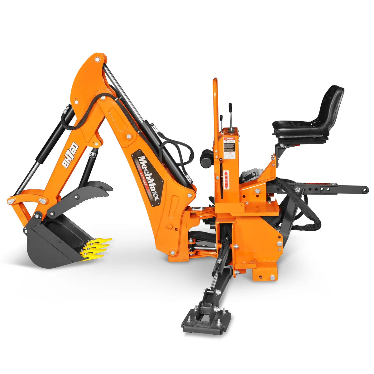 8' Tractor Backhoe Attachment, Mechanical Thumb, 15" Bucket, ISO/SAE Controls, Cat. 1 & 2, 20-100 HP, BH760M - view 26