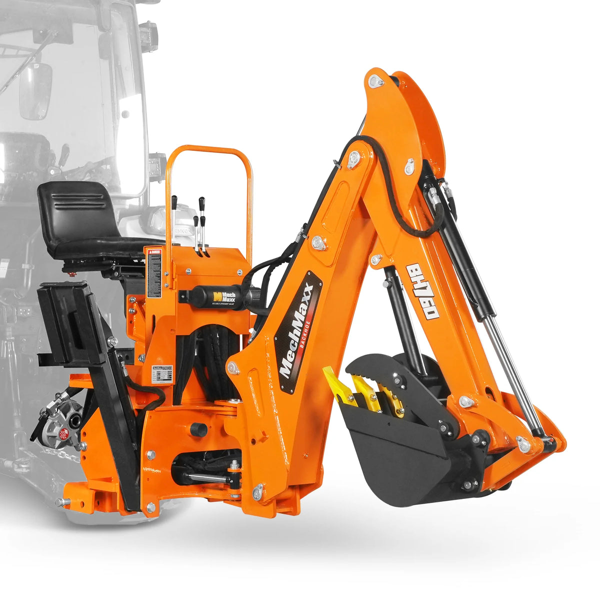 8' Tractor Backhoe Attachment, Mechanical Thumb, 15" Bucket, ISO/SAE Controls, Cat. 1 & 2, 20-100 HP, BH760M - view 19