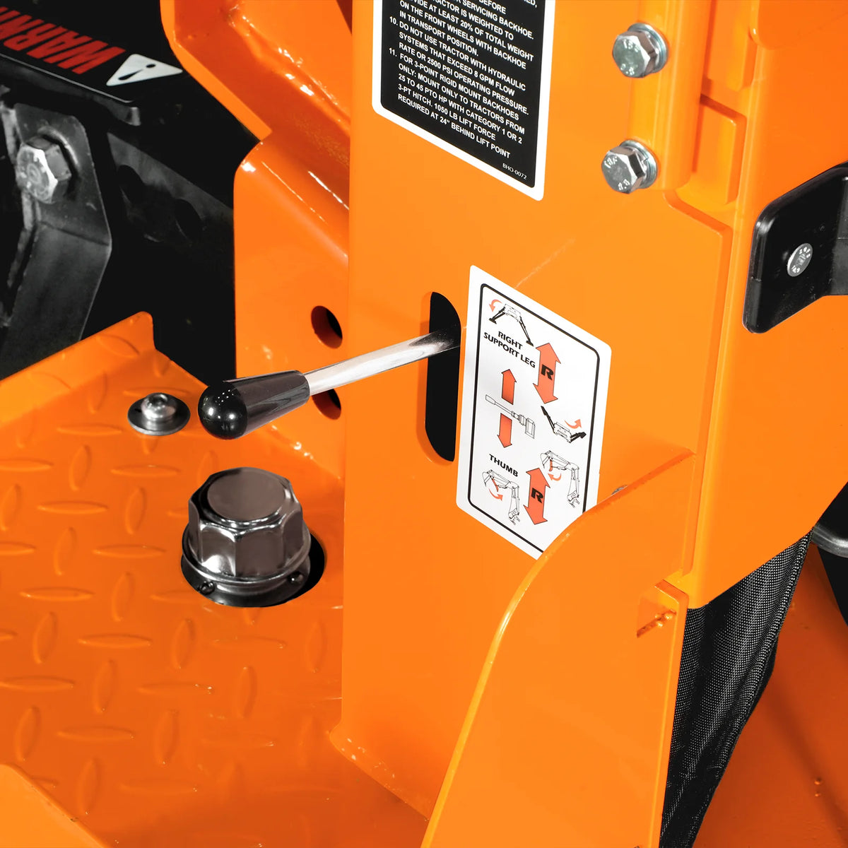 7' Tractor Backhoe Attachment, Hydraulic Thumb, 12" Bucket, ISO/SAE Controls, Cat. 1, 15-50 HP, BH660H - view 10