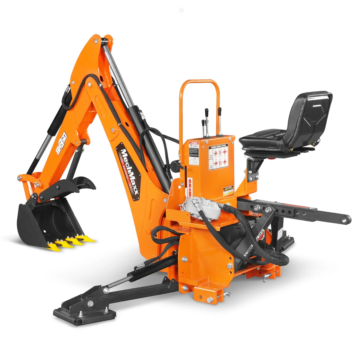 9' Tractor Backhoe Attachment, Mechanical Thumb, 15" Bucket, ISO/SAE Controls, Cat. 1 & 2, 25-100 HP, BH860M - view 28