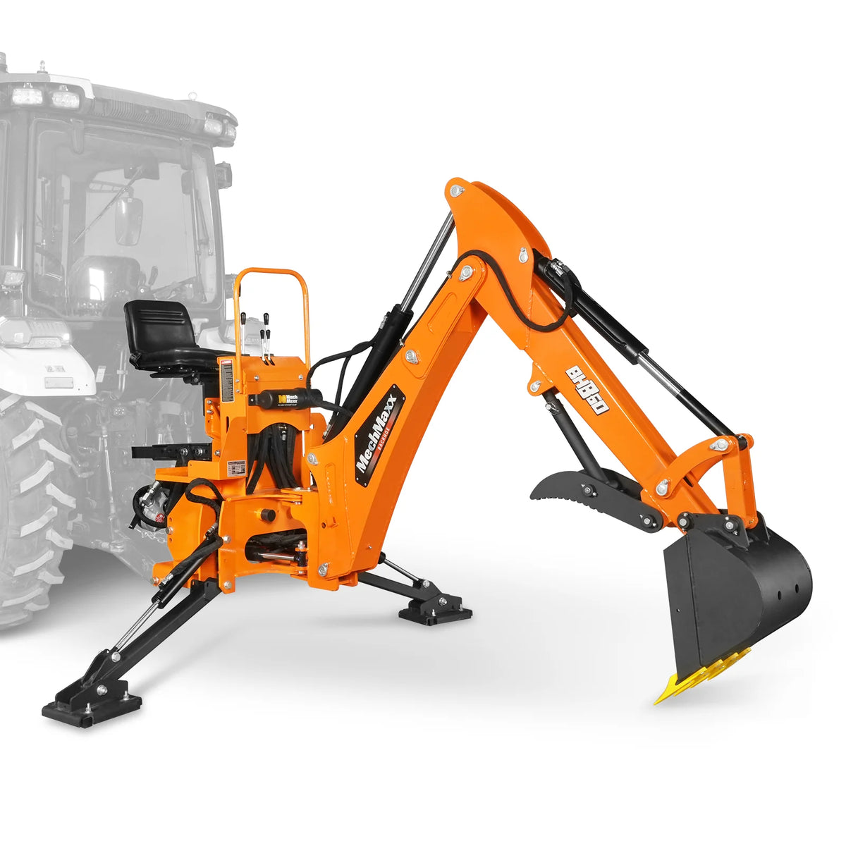 9' Tractor Backhoe Attachment, Mechanical Thumb, 15" Bucket, ISO/SAE Controls, Cat. 1 & 2, 25-100 HP, BH860M - view 22