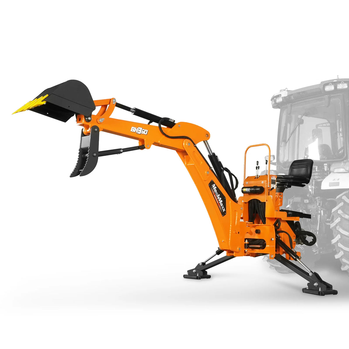 9' Tractor Backhoe Attachment, Mechanical Thumb, 15" Bucket, ISO/SAE Controls, Cat. 1 & 2, 25-100 HP, BH860M - view 21