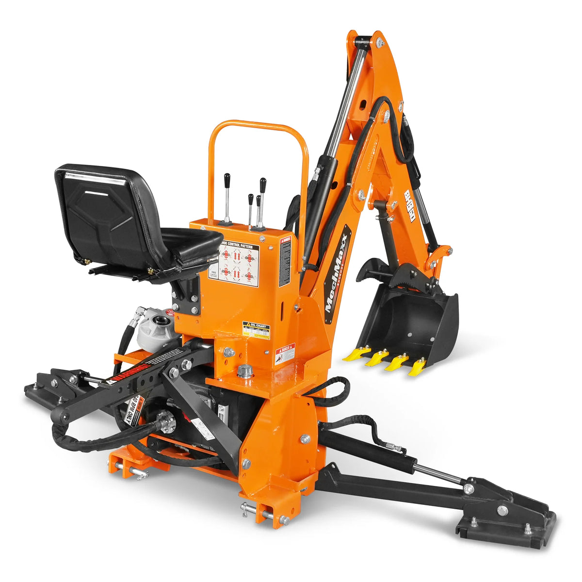 9' Tractor Backhoe Attachment, Mechanical Thumb, 15" Bucket, ISO/SAE Controls, Cat. 1 & 2, 25-100 HP, BH860M - view 30
