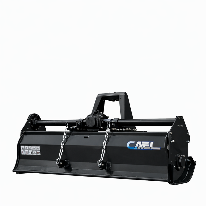 CAEL IGN185 Heavy-Duty PTO Rotary Tiller – 71″ for 65-80 HP Tractors