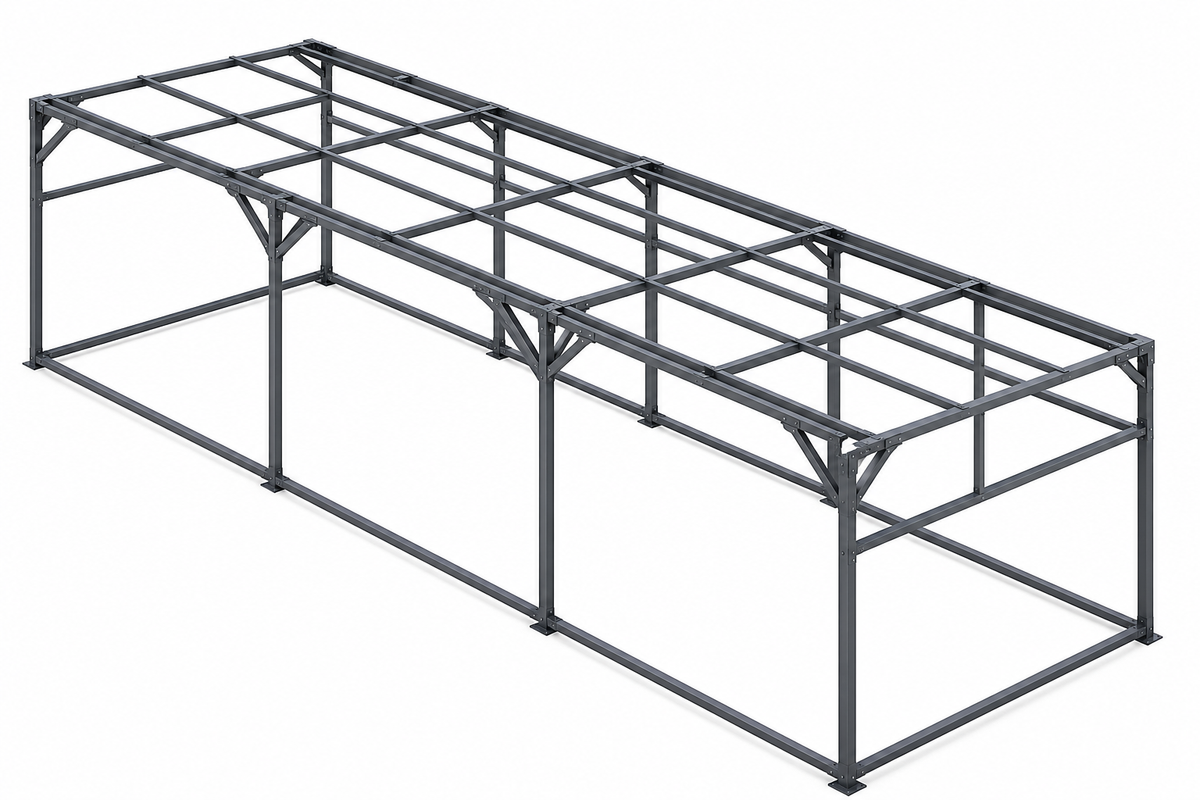 CAEL M1230 Abri métallique jusqu'au sol – 12 × 30 ft