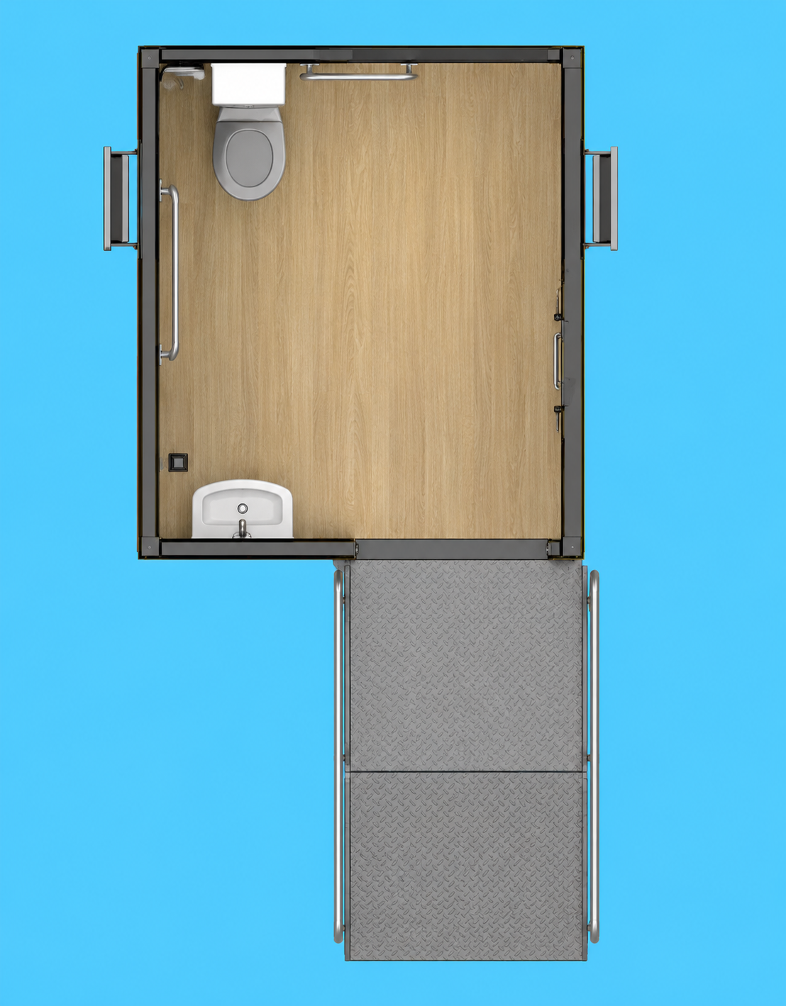 CAEL Toilettes mobiles 10 pieds accessibles PMR – sans douche