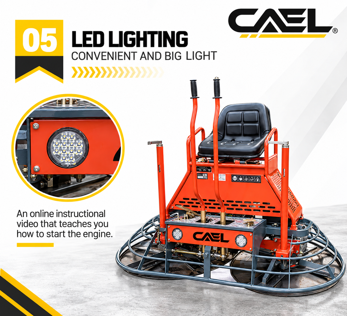 CAEL GPT-M830 Ride-On Power Trowel – 1580 mm, Briggs & Stratton 13–15 HP