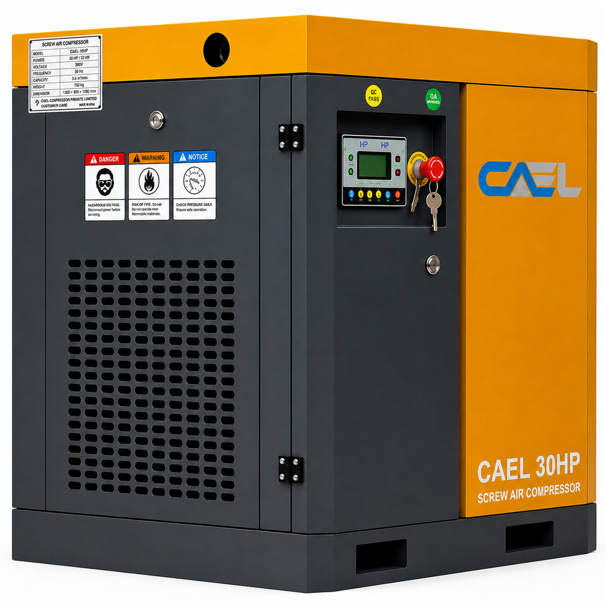 CAEL SAC-30A 30 HP Rotary Screw Air Compressor – 3.6 m³/min