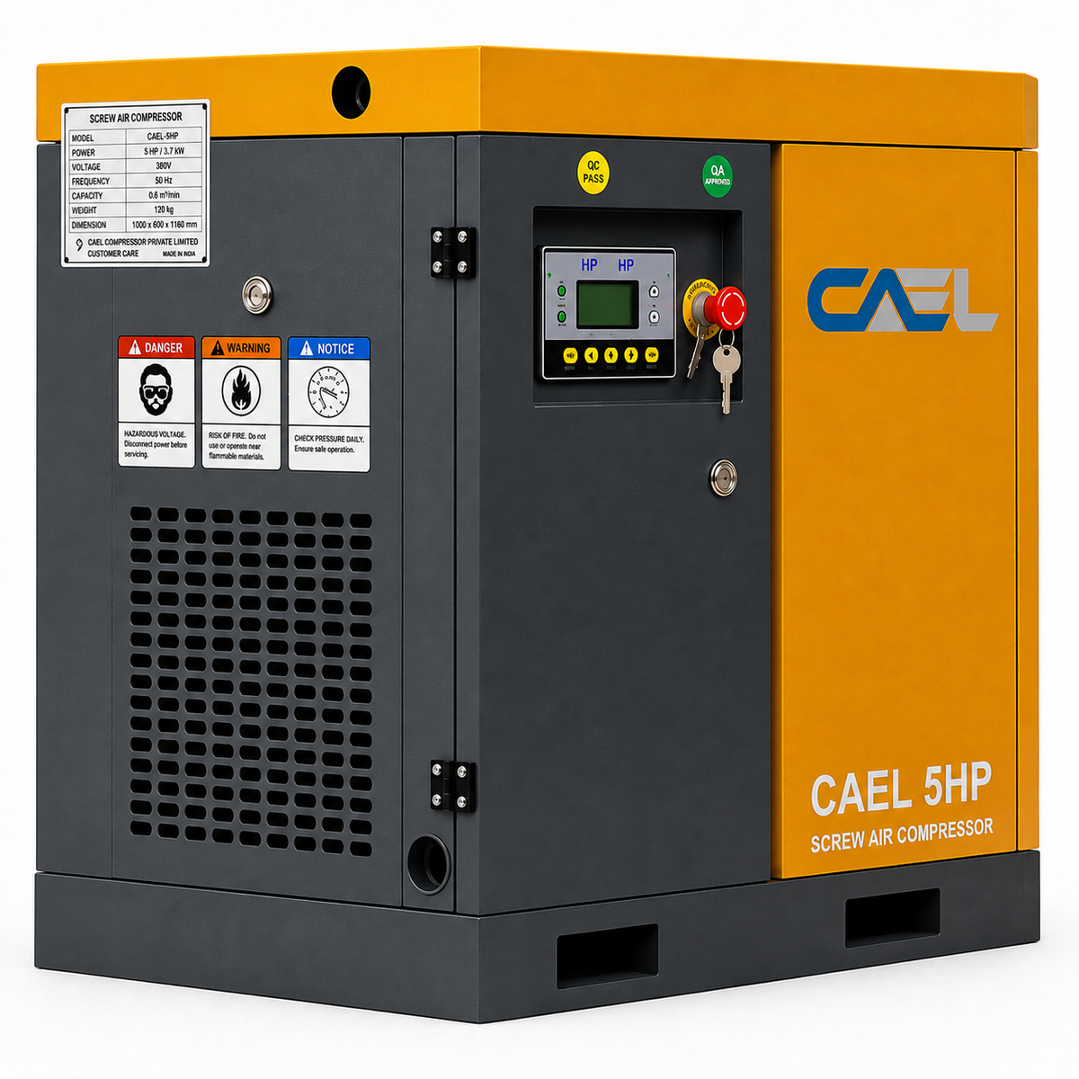 Compresseur à vis CAEL 5A 5.5 HP – 0.55 m³/min