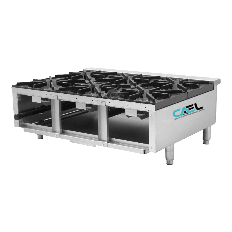 CAEL EHP-6S Cuisinière à gaz de comptoir pro – 6 feux, 150 000 BTU/hr
