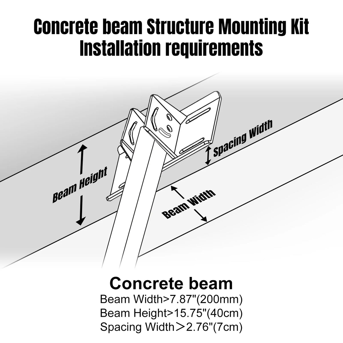 Concrete II Structure Mounting Bracket-Optional Accessory for Installation - view 2