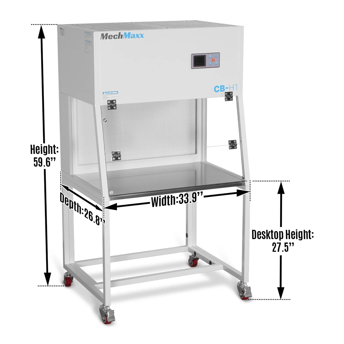 33.9" Wide CB-H1 Horizontal Laminar Flow Clean Bench with HEPA Filtration & UV Sterilization | ISO Class 5 - view 2