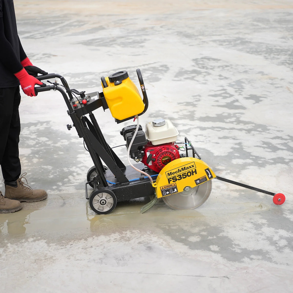 Honda GX160 Walk-Behind Concrete Floor Saw, 14 in Blade, 4 in Cutting Depth, FS350H - view 9